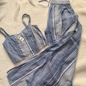 Express crop top and high waisted pants SET